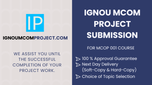 IGNOU MCOM PROJECT SUBMISSION