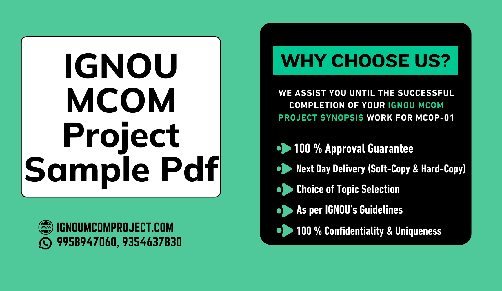 IGNOU MCOM Project Sample Pdf